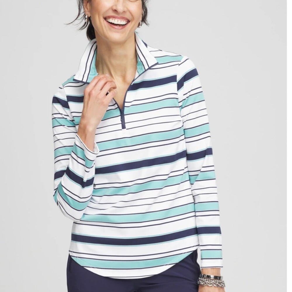 Chico's Zenergy Mockneck Half-Zip Pullover